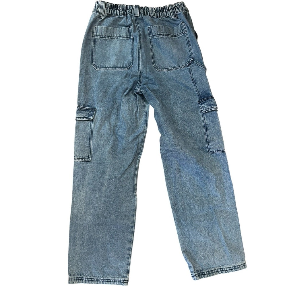 BlankNYC Cargo Denim Jeans Elasticized Waistband Woman SZ L - Picture 3 of 7